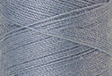 A swatch of Mettler Silk Finish 50 Thread Ash Blue 0042