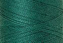 A swatch of Mettler Silk Finish 50 Thread Green 0222