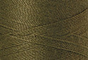 A swatch of Mettler Silk Finish 50 Thread Olive Drab 0420