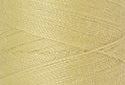 A swatch of Mettler Silk Finish 50 Thread Lemon Frost 1412