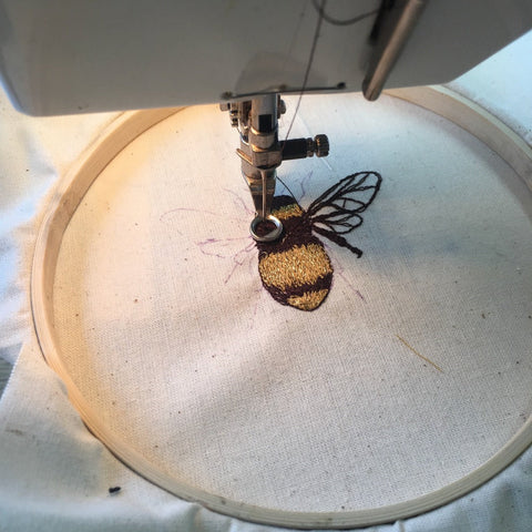 free motion bee made at The Make Spot
