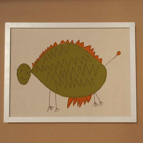 free motion retro dinosaur made at The Make Spot