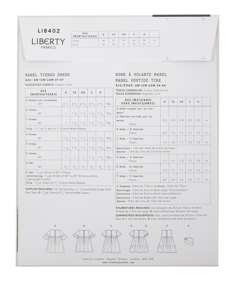 Liberty Mabel Tiered Dress Pattern