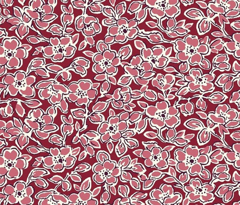 Liberty Winter Flower Show -Chatsworth Blossom Maroon