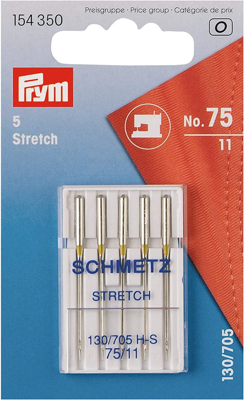 Nodwyddau Peiriant Gwnïo Stretch Prym - 130/705 75-90 - Pecyn o 5