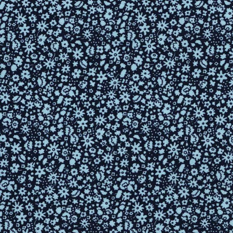 Casgliad Liberty Carnaby - Silwét Bloomsbury - Indigo