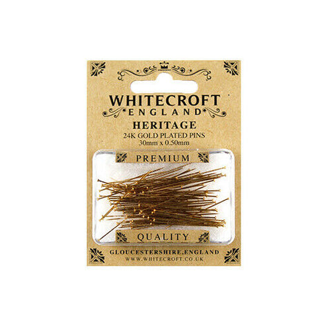 Whitecroft England Heritage 24K Gold Plated Pins