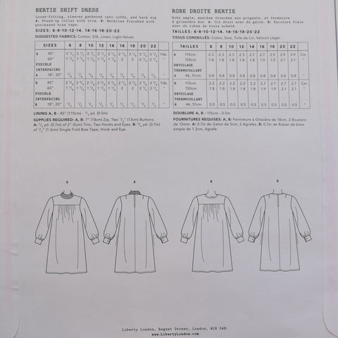 Patrwm gwisg Liberty Bertie Shift