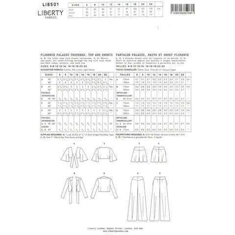 Liberty Florence Palazzo Suit Pattern