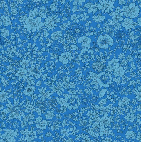 Sioe Flodau Liberty - Blodau Silwét Emily Blue.