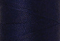 A swatch of Mettler Silk Finish 50 Thread Dark Indigo 0016