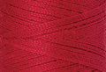 A swatch of Mettler Silk Finish 50 Thread Poinsettia 0102