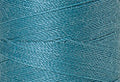 A swatch of Mettler Silk Finish 50 Thread Glacier Blue 0722