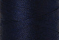 A swatch of Mettler Silk Finish 50 Thread Navy 0825
