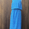 Mannequin wearing a blue checkered co-ord