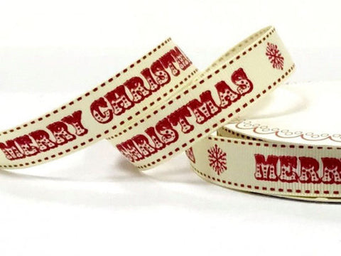 Merry Christmas Grosgrain Ribbon