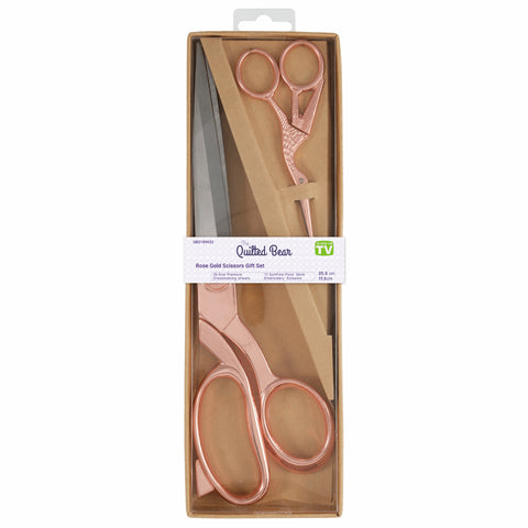 Quilted Bear Rose Gold Scissors Gift Set