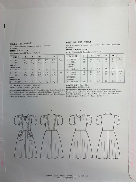 Liberty Bella Tea Dress Pattern