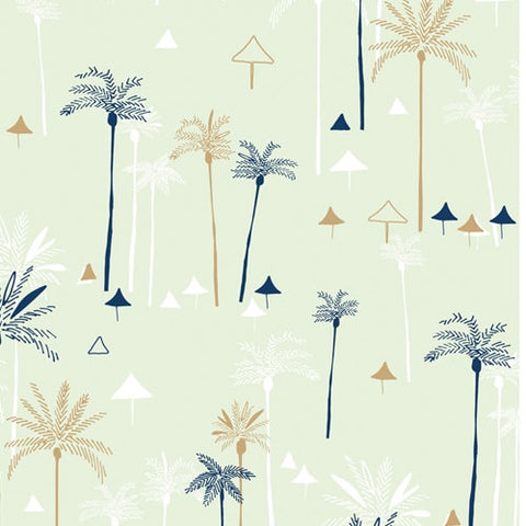 Image of Fabric-Dashwood-Studios-Ocean-Drive-Metallic-Palms