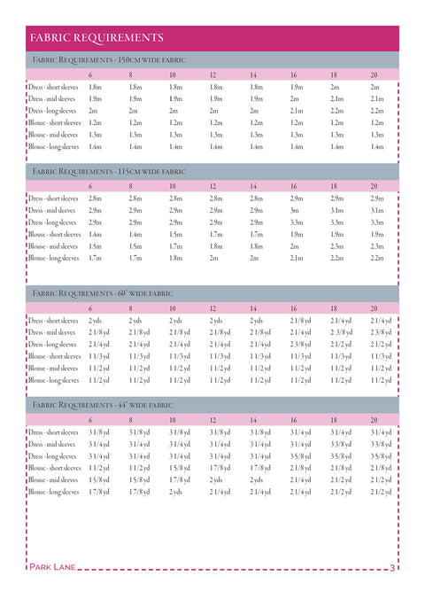 Nina Lee Park Lane Dress and Blouse Pattern