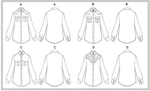 Liberty Carmargue Cowboy Shirt Pattern
