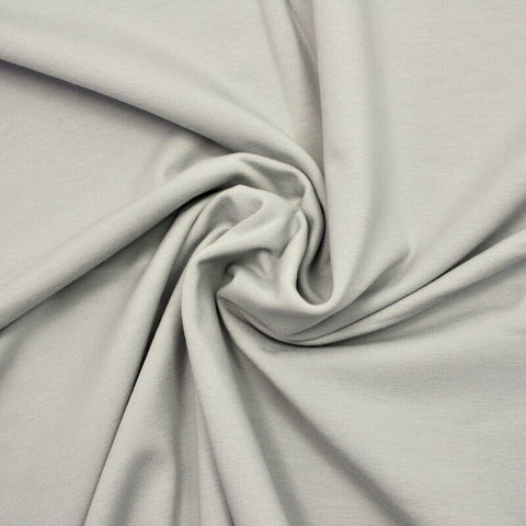 French Cotton Jersey Plain - Pale Grey