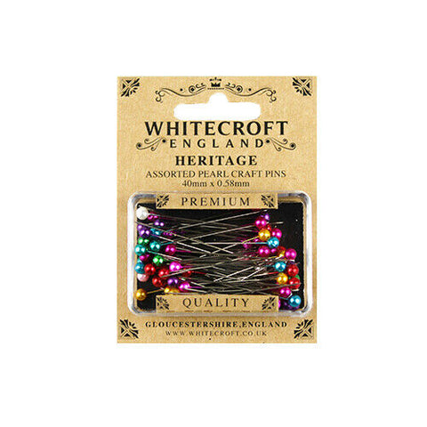 Whitecroft Heritage Pearl Head Assorted Craft Pins